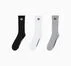 3-Pack Embroidered Crew Socks Black/White/Grey
