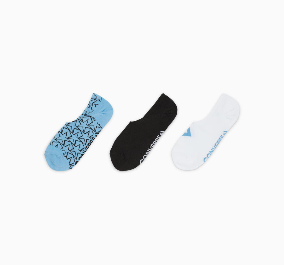 3-Pack Star Graphic Made For Chucks Socks Lt Blue/Black/White