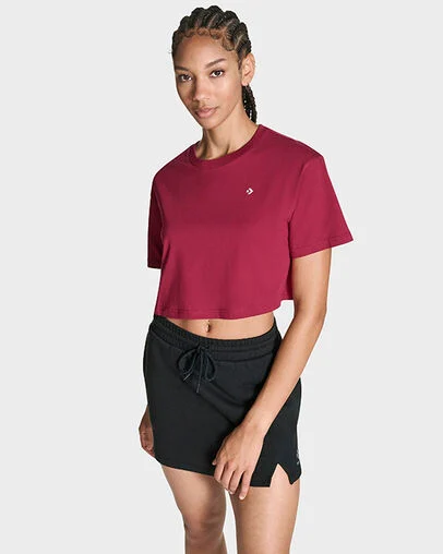 Star Chevron Sporty Boxy Fit T-Shirt Sporty Berry