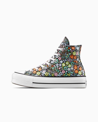 Chuck Taylor All Star Lift Allover Florals Black/White/Pale Surplus, Inner Side View