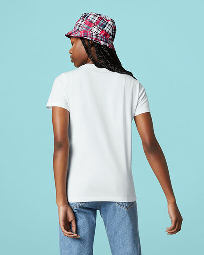 Chuck Taylor Patch Nova Crew Neck Short Sleeve T-Shirt White, Back View