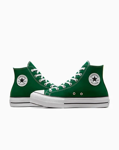 Chuck Taylor All Star Lift Platform Midnight Clover/White/Black, Detail Angle View