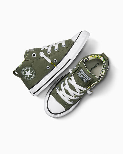 Chuck Taylor All Star Street Snake Lined Utility/White/Bitter Lemon, Angled View
