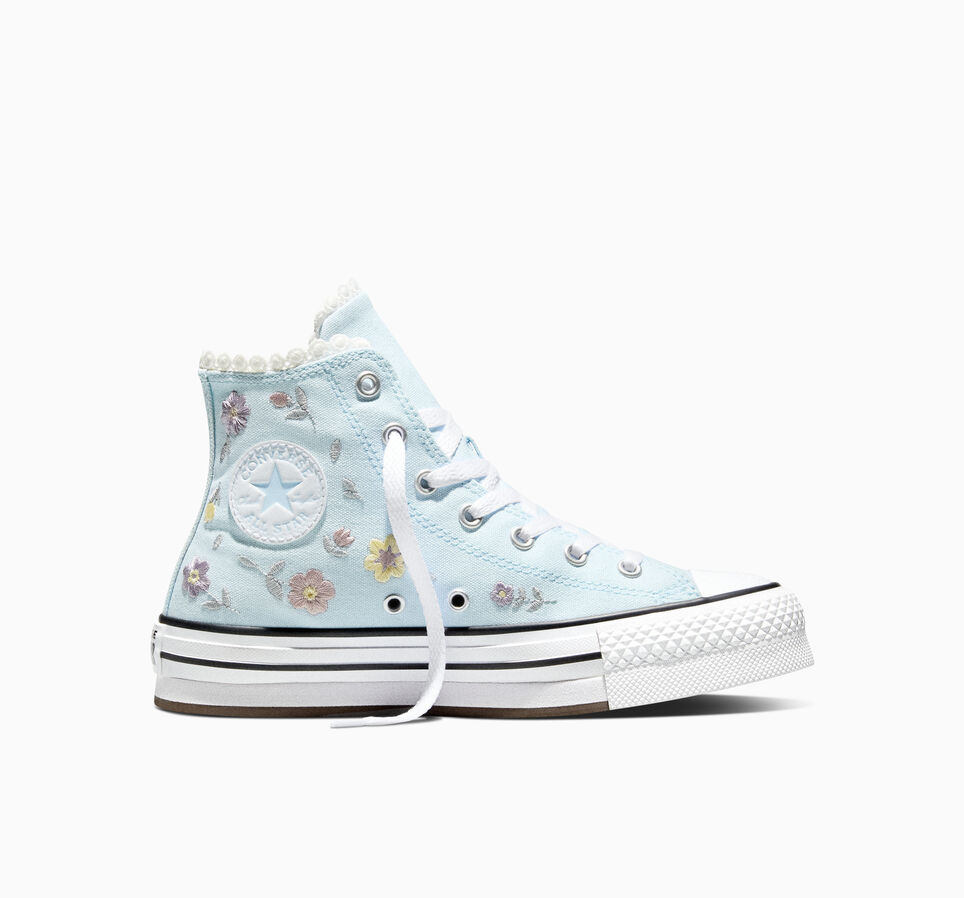 Chuck Taylor All Star EVA Lift Platform Embroidered Florals Cold Touch/White/Black