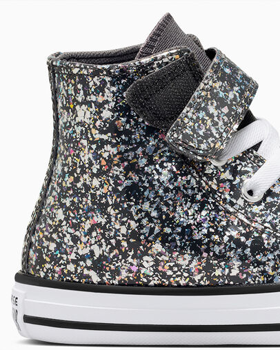 Chuck Taylor All Star Glitter Easy-On Mati&egrave;re noire/Blanc/Noir, Detail Angle View