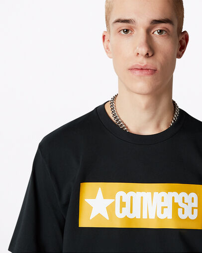 Converse Retro Box Wordmark Short Sleeve T-Shirt Converse Black, Detail View