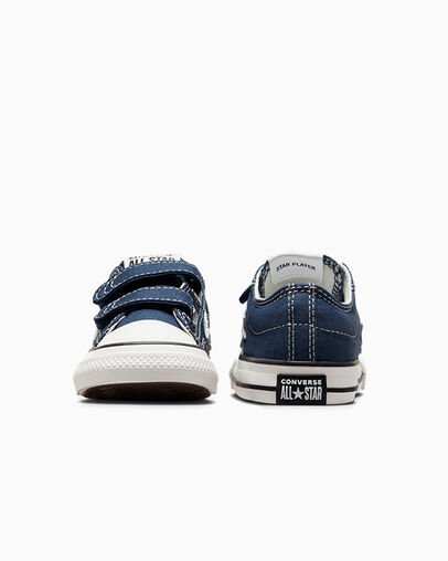 Star Player 76 Easy-On Canvas Navy/Vintage White/Egret, Heel View