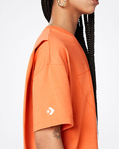 Converse Shapes Graphic Box T-Shirt Bright Poppy Heather, Detail View