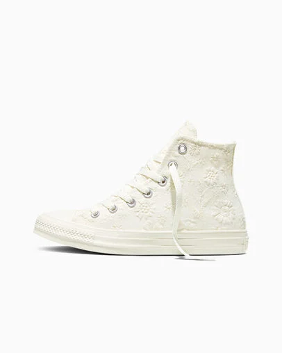 Chuck Taylor All Star Retro Flowers Egret/Black/Egret, Inner Side View