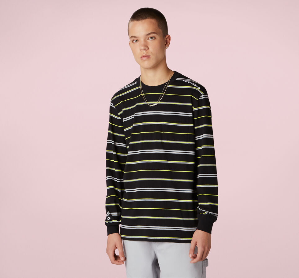 Tee-shirt &agrave; manches longues Skate Inspired Club Noir Converse