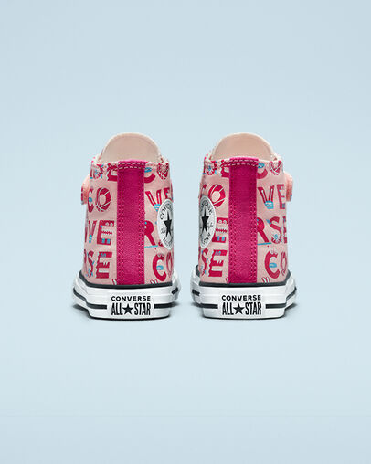 Chuck Taylor All Star Easy-On Converse Creatures Storm Pink/Natural Ivory, Heel View