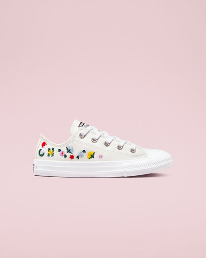 Chuck Taylor All Star Floral Embroidery Blanco vintage/Blanco, Outer Side View