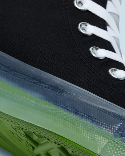 Chuck Taylor All Star CX Dramatic Nights Black/Gravel/Bold Wasabi, Detail Angle View