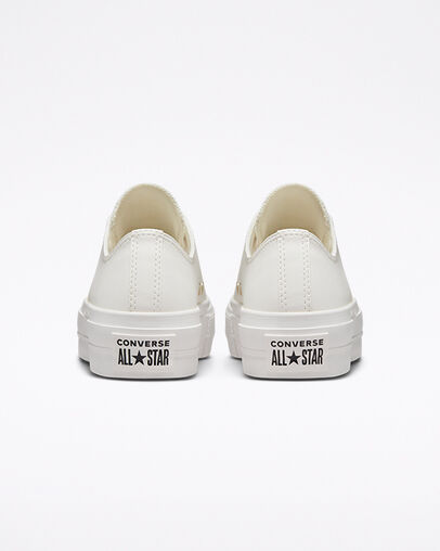 Chuck Taylor All Star Lift Platform Mono White Blanc vintage/Blanc vintage, Heel View