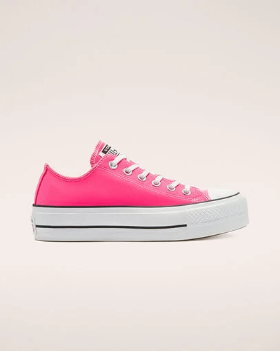 Converse Color Platform Chuck Taylor All Star Hyper Pink/Bianco/Nero, Outer Side View
