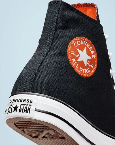 Chuck Taylor All Star GORE-TEX&reg; Cold Fusion Black/Bold Mandarin/White, Detail Angle View