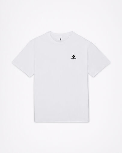 Embroidered Star Chevron Tee White, Front View