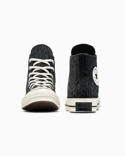 Chuck 70 Satin Leopard Black/Egret/Total Eclipse, Heel View