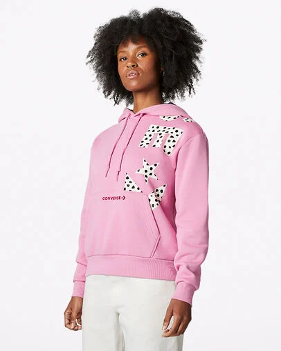 Traditioneller Hoodie mit Animal Print Magic Flamingo, Front View