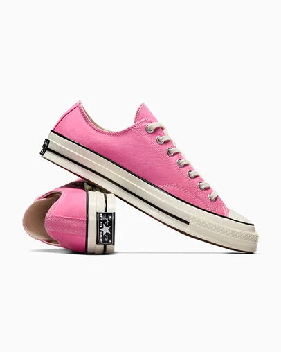 Chuck 70 Low Top Pink/Egret/Black, Detail Angle View