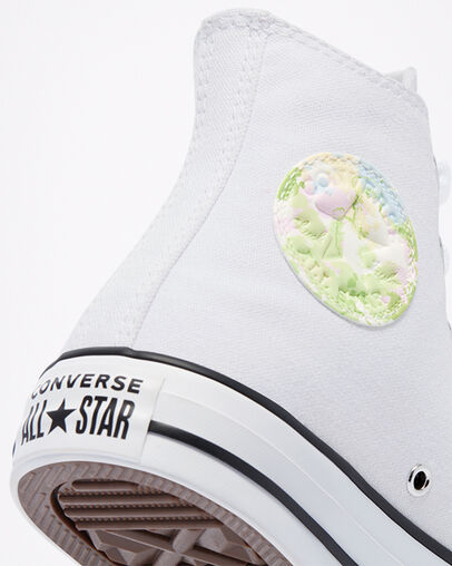Chuck Taylor All Star Festival White/Spring Green/Black, Detail Angle View