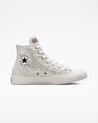Chuck Taylor All Star Metallic Shimmer Vintage White/Silver, Outer Side View