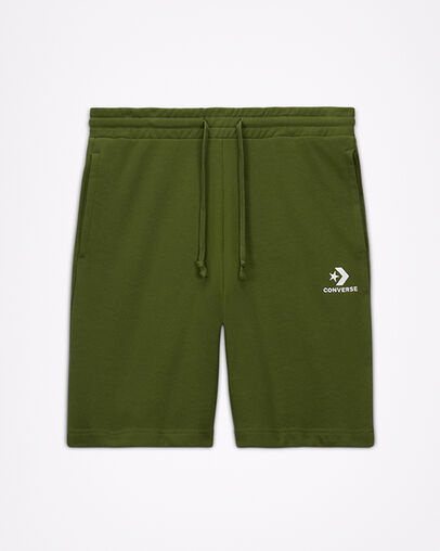 Men Star Chevron Embroidered Short Cypress Green, Front View