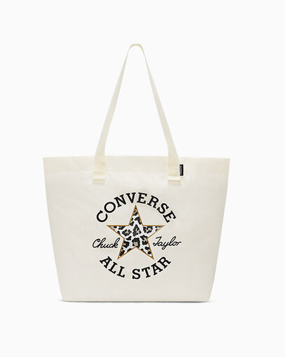 Chuck Taylor Patch Leopard Tote Converse Egret, Front View