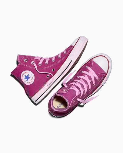 Chuck Taylor All Star Dip Dye Wide Width Sporty Berry Dyed, Angled View