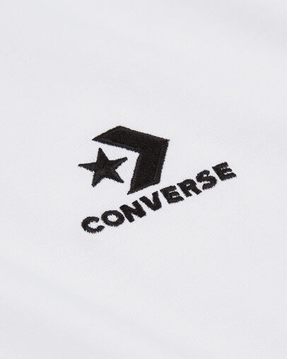 Embroidered Star Chevron Tee White, Full Body View