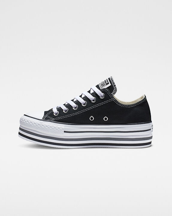 black & white converse platform