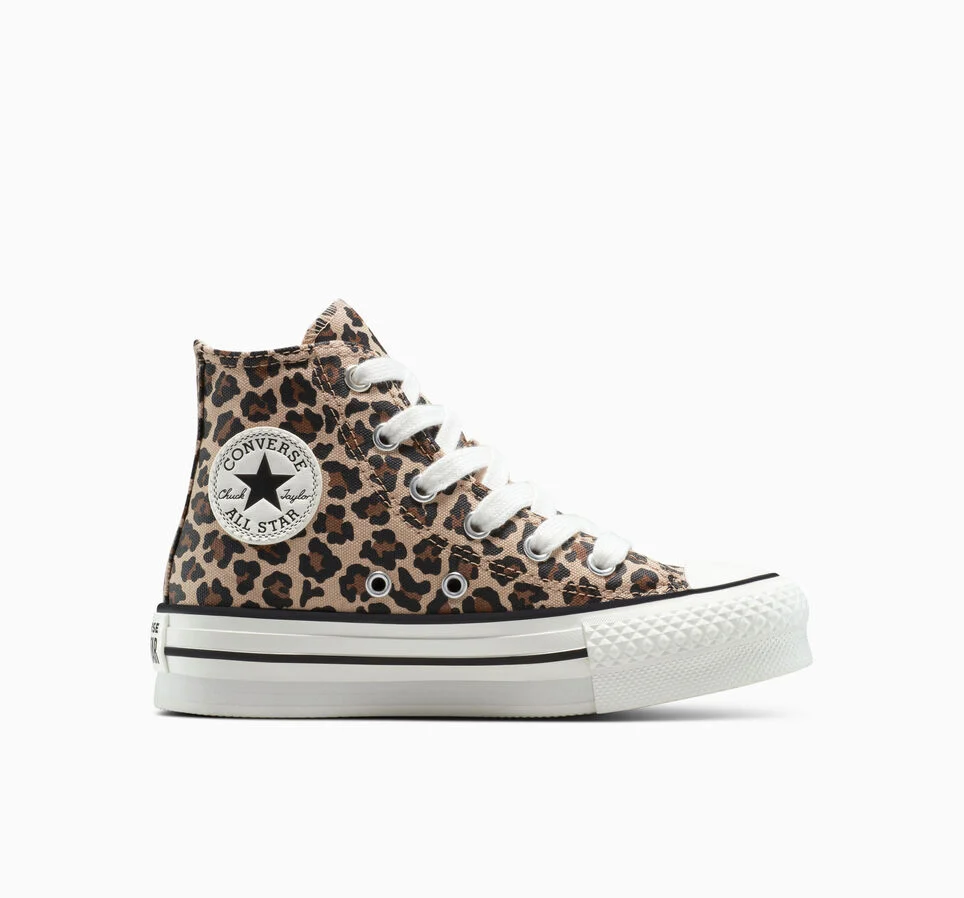 Chuck Taylor All Star EVA Lift Platform Leopard Warm Quarry/Vintage White