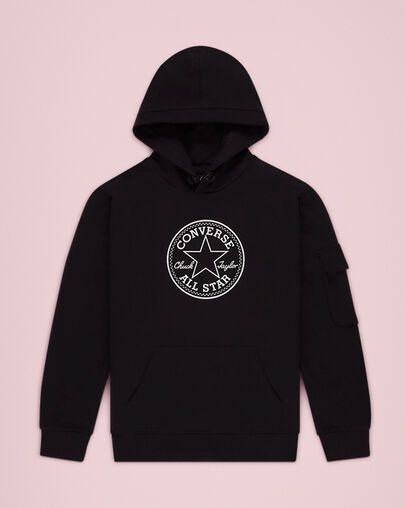 Chuck Taylor Modern Pullover Hoodie Converse Black, Front View