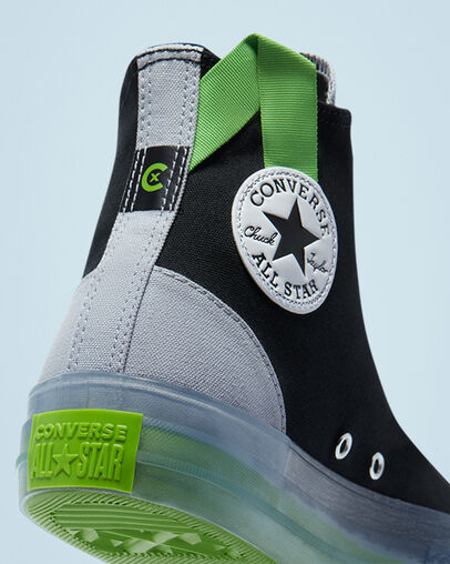 Chuck Taylor All Star CX Dramatic Nights Black/Gravel/Bold Wasabi, Detail Angle View