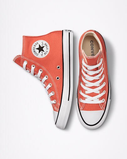 Chuck Taylor All Star Canvas Fire Opal, Top and Side View