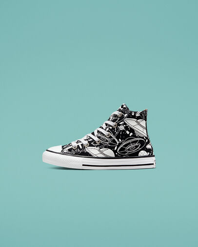 Chuck Taylor All Star Space Kid Black/White/Black, Inner Side View