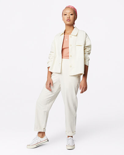 Pocket Utility Jacket Egret, Full Body View