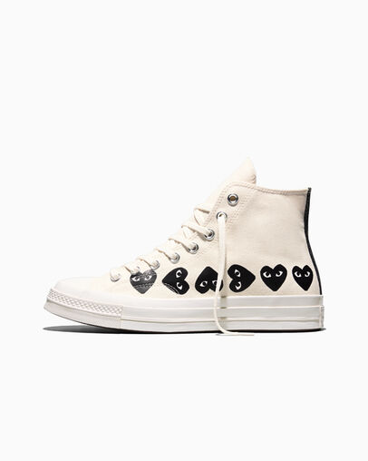 Converse x Comme des Gar&ccedil;ons PLAY Chuck 70 Multi Heart Milk/Schwarz/Egret, Inner Side View