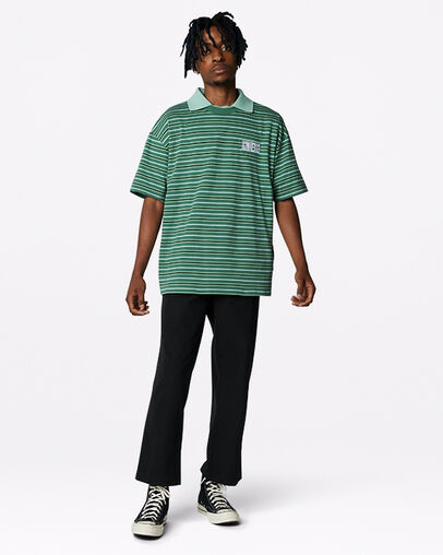 T-shirt &agrave; rayures tiss&eacute;-teint Pin sylvestre, Full Body View