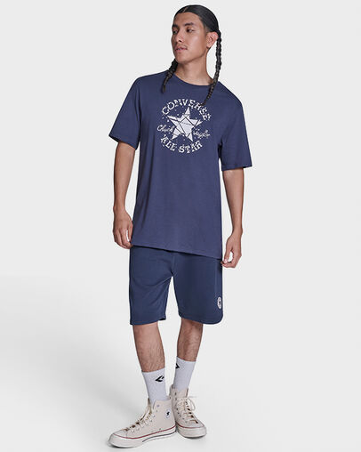 Broken Glass T-Shirt Converse Navy, Full Body View