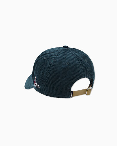 Corduroy Chuck Strapback Hat Jaded Teal, 3/4 View