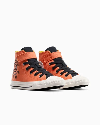 Converse x NARUTO SHIPPUDEN Chuck Taylor All Star Easy-On Pale Magma/Black/Golden Wren, Top and Side View