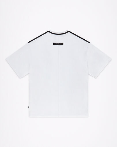 Crossover Crew Neck Short Sleeve T-Shirt White