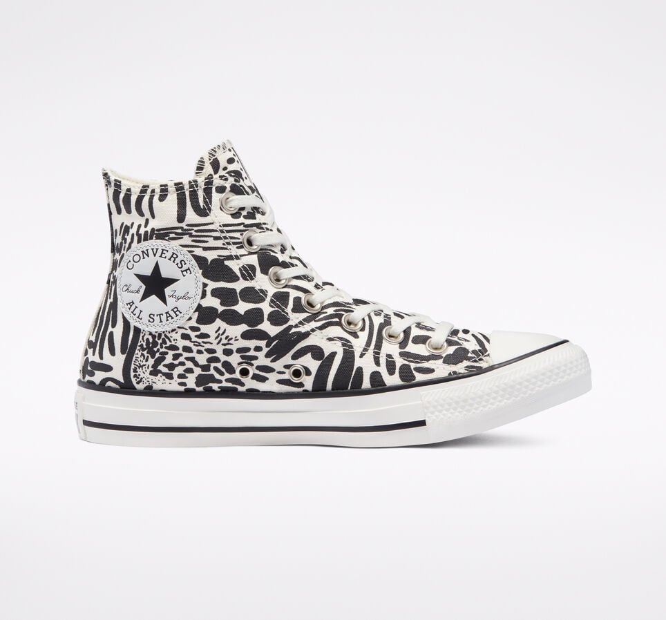 Chuck Taylor All Star Animal Print Egret/Black/Egret