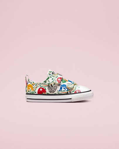 Chuck Taylor All Star Easy-On Multicolored Animals Vintage White/Multi/Black, Outer Side View