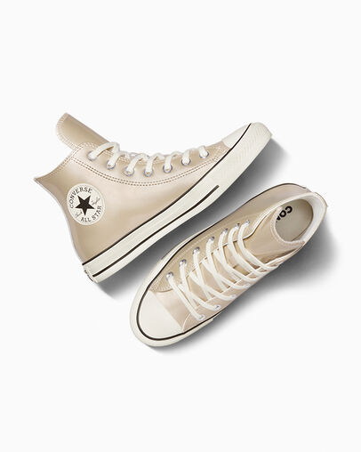 Chuck Taylor All Star Metallic Oro claro/Garza/Negro, Angled View
