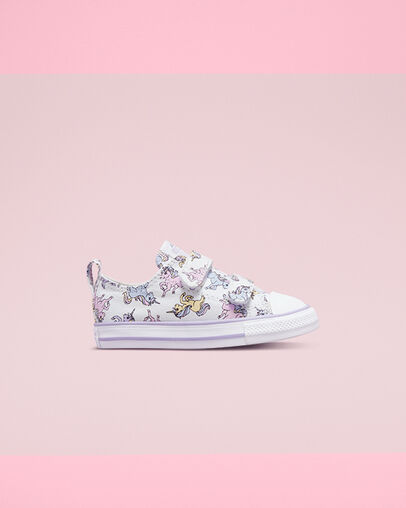 Chuck Taylor All Star Easy-On Unicorns White/Moonstone Violet, Outer Side View
