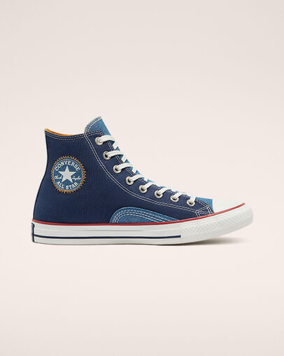 Indigo Boro Chuck Taylor All Star Azul marino medianoche/Blanco vintage, Outer Side View