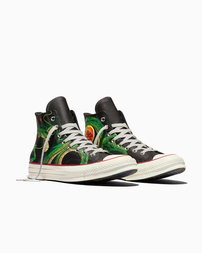 Converse Chuck 70 x Dragon Ball Z Shenron Black/Cyber Yellow, Top and Side View