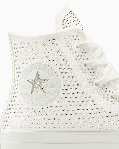 Chuck 70 with Swarovski&reg; crystals Vintage White/Barely Grey, Detail Angle View